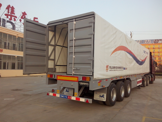 steel Box 밴 Heavy-duty Semi 트레일러 40 톤 최대 탑재량 12000*2500*3600mm