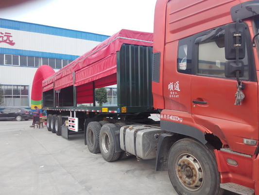 steel Box 밴 Heavy-duty Semi 트레일러 40 톤 최대 탑재량 12000*2500*3600mm