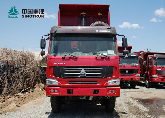 재고 SINOTRUK HOWO 광업 덤프 트럭 371hp 8x4 26CBM HYVA 드는 실린더