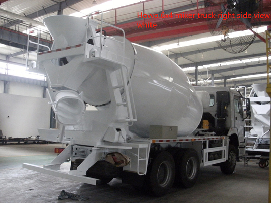336hp Sinotruk Howo7 10m3 8m3 구체 믹서 탱크 6x4 Lhd 백색 색깔