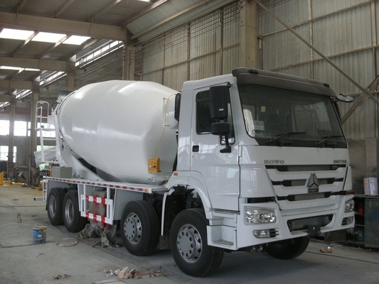 336hp Sinotruk Howo7 10m3 8m3 구체 믹서 탱크 6x4 Lhd 백색 색깔