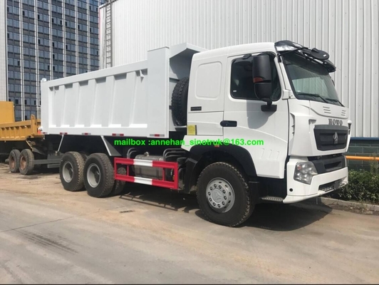 40-50t 짐을 위한 6x4 A7 Sinotruk 10 바퀴 덤프 트럭 20m3 정면 드는 U 유형 Conatiner