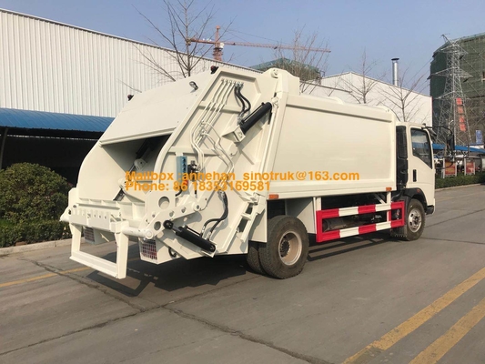 Sinotruk Howo7 8M3-10M3의 4x2 6 타이어 압축기 쓰레기 수거차