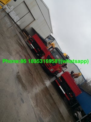 Sinotruk Xcmg 10T Stright 팔 트럭은 7000MM 화물 상자 Euro2 LHD를 가진 기중기를 거치했습니다