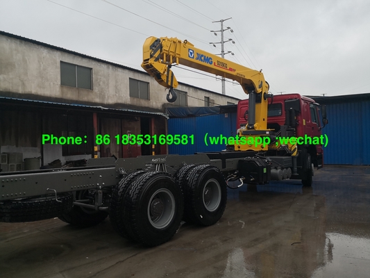 Sinotruk Xcmg 10T Stright 팔 트럭은 7000MM 화물 상자 Euro2 LHD를 가진 기중기를 거치했습니다