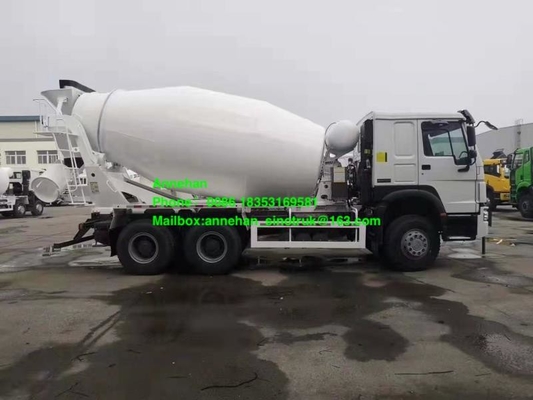 Howo7 Sinotruk 10M3 336hp Euro2 구체 믹서 기계 트럭