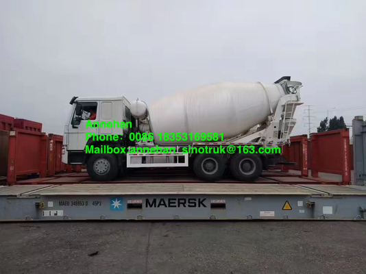 Howo7 Sinotruk 10M3 336hp Euro2 구체 믹서 기계 트럭