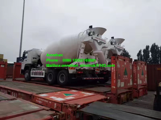 Howo7 Sinotruk 10M3 336hp Euro2 구체 믹서 기계 트럭