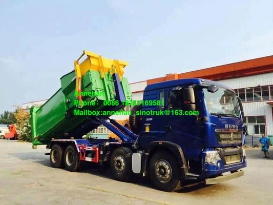 걸이 팔 Sinotruk Howo7 6x4 Euro2 쓰레기 쓰레기 압축 분쇄기 트럭