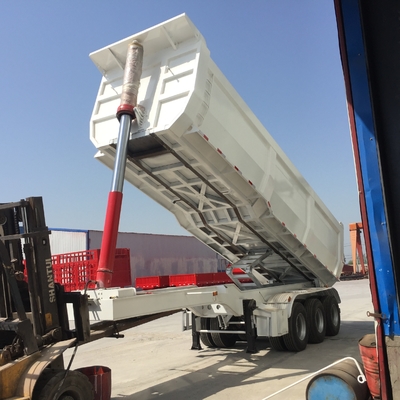 50 - 70T Sinotruk CIMC 보크사이트 광석 선적을 위한 45cbm 팁 주는 사람 덤프 트럭 트레일러