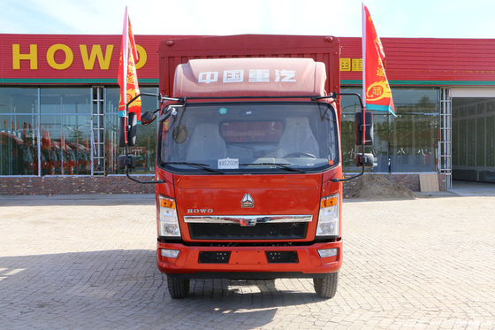 빨간색과 12대 톤 6 Wheeler 화물 트럭 시노트루크 HOWO 경량 트럭