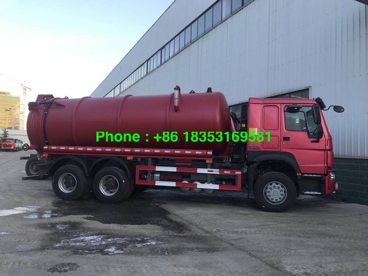 이탈리아 Pto 펌프와 95 km/H 17CBM 6x4 하수 흡수 트럭