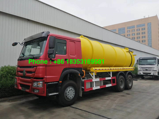 이탈리아 Pto 펌프와 95 km/H 17CBM 6x4 하수 흡수 트럭
