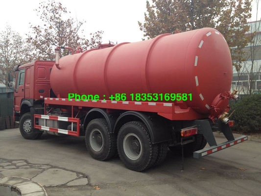 이탈리아 Pto 펌프와 95 km/H 17CBM 6x4 하수 흡수 트럭
