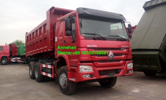 빨간 호워 7 시노트루크 호워 6x4 덤프트럭 10은 20M3 40T를 움직입니다