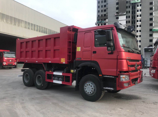 빨간 호워 7 시노트루크 호워 6x4 덤프트럭 10은 20M3 40T를 움직입니다