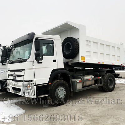 시노트룩 HOWO 유로 2 좌측 운전 6x4 371hp 흰색 덤프 트럭 틱퍼 트럭 화물 트럭