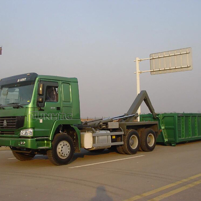 폐기물 찌꺼기 쓰레기를 위한 SINOTRUK HOWO 6x4 후크 암 명부 쓰레기차