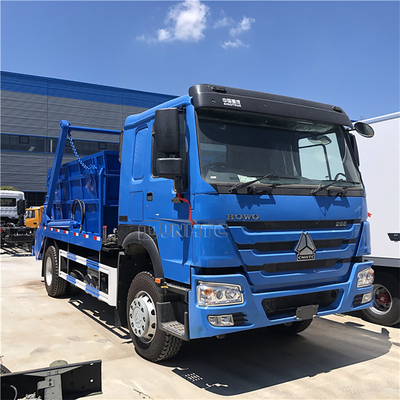 HOWO 6x4 12cbm 15cbm 유압 스윙 암 쓰레기 수거차 Euro2 Euro3 컨테이너 쓰레기통