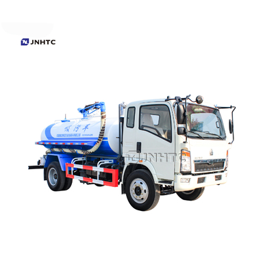 중국 HOWO 4x2 6 타이어 작은 진공 하수 흡수 트럭 3000L 5000L 6000L