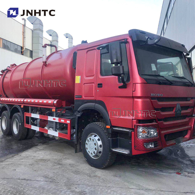 HOWO 6X4 Euro2 하수 흡수 탱커 트럭 12cbm-22cbm 진공 세정
