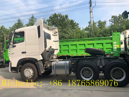 Sinotruk Howo 6*4 트랙터 트럭 10 휠러 트랙터 헤드 100 톤