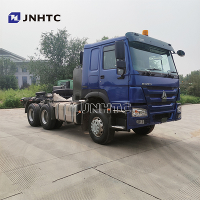Howo 371 420hp 6X4 중고 트랙터 트럭 헤드 400L 디젤 탱크