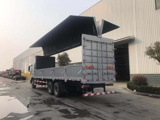 SINOTRUK HOWO A7 6X4 대형 화물 트럭 Euro II 10 Wheeler Wing Van