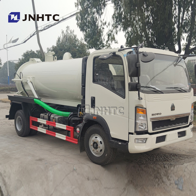 Sinotruk HOWO 4X2 하수 흡입 트럭 유로 3 Rhd LHD 5000 리터