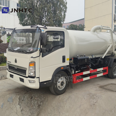 Sinotruk HOWO 4X2 하수 흡입 트럭 유로 3 Rhd LHD 5000 리터
