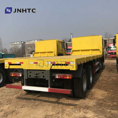 SINOTRUK Howo 대형 화물 트럭 35 톤 플랫 베드 트레일러 트라이 액슬 플랫 베드