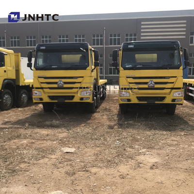 SINOTRUK Howo 대형 화물 트럭 35 톤 플랫 베드 트레일러 트라이 액슬 플랫 베드