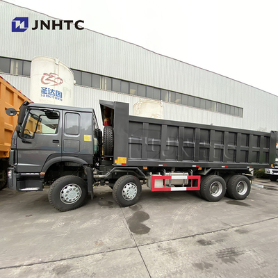 까만 덤프 트럭 12 바퀴 420hp Sinotruk 팁 주는 사람 트럭 신형