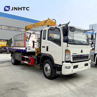 Sinotruk HOWO 4x2 3-12TON 경량 평판 화물 구조차 크레인 트럭