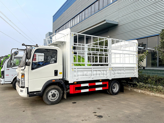 HOWO 4X2 5-10T 경량 상업용 트럭 스테이크 베드 트럭