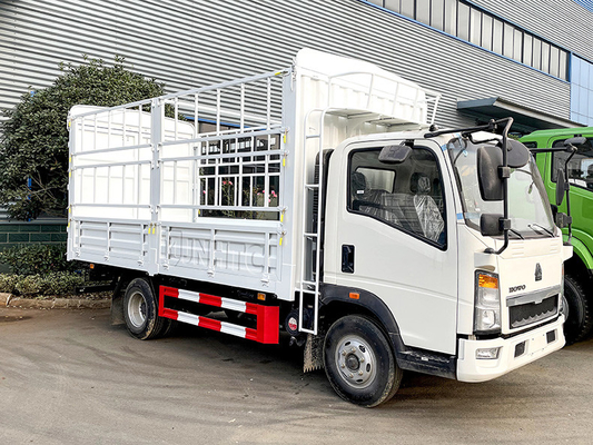 HOWO 4X2 5-10T 경량 상업용 트럭 스테이크 베드 트럭