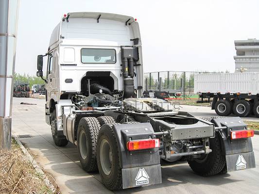LHD Howo 6x4 10 바퀴 원동기 트럭 디젤 엔진 371hp 420hp