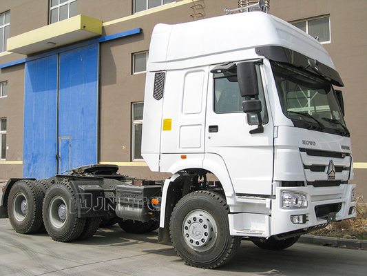 LHD Howo 6x4 10 바퀴 원동기 트럭 디젤 엔진 371hp 420hp